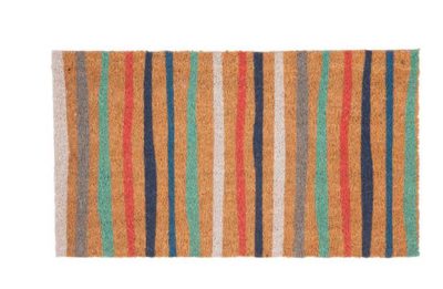 HOME Multicoloured Stripe Doormat - 40x70cm.